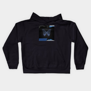 Blue butterfly Kids Hoodie